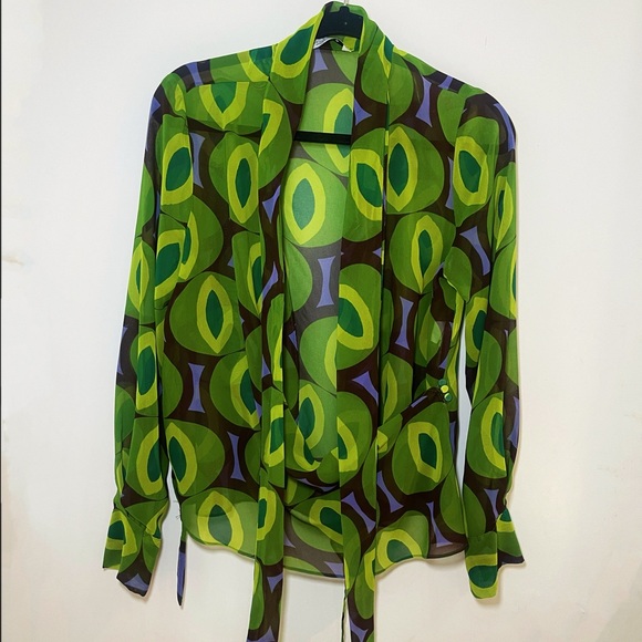 Zara Printed Blouse M - Picture 5 of 6